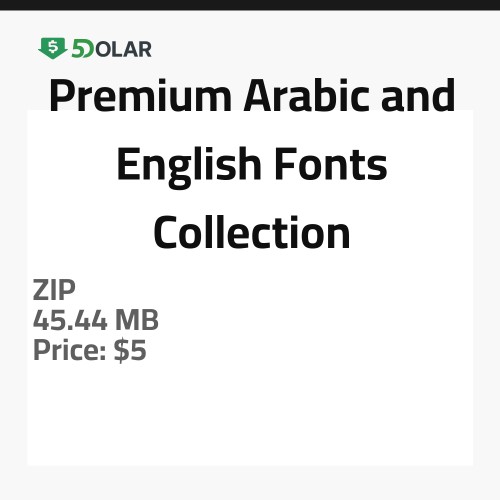 Premium Arabic and English Fonts Collection - Downloadable ZIP
