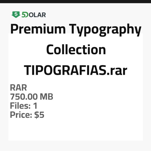 Premium Typography Collection - TIPOGRAFIAS.rar