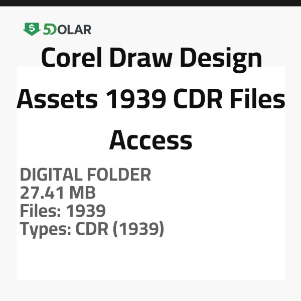 Corel Draw Design Assets - 1939 CDR Files Access