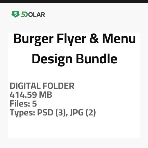 Burger Flyer & Menu Design Bundle