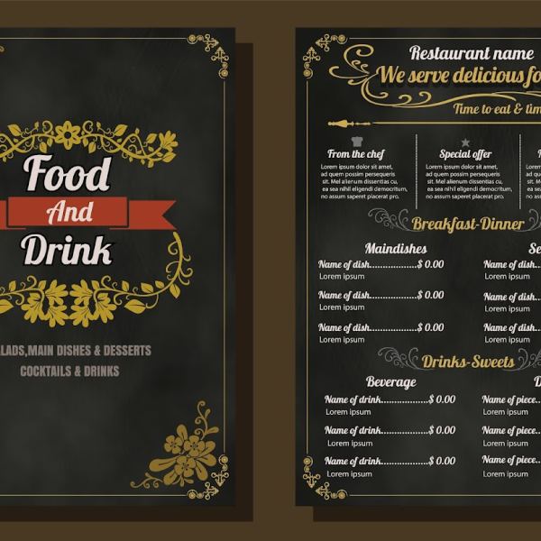 Comprehensive Menu Design Folder Access