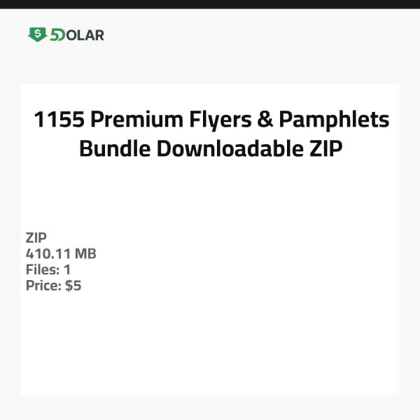 1155 Premium Flyers & Pamphlets Bundle - Downloadable ZIP