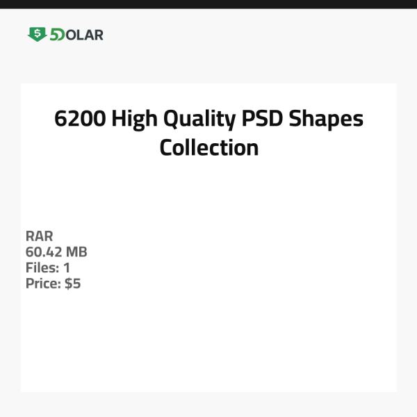6200 High-Quality PSD Shapes Collection