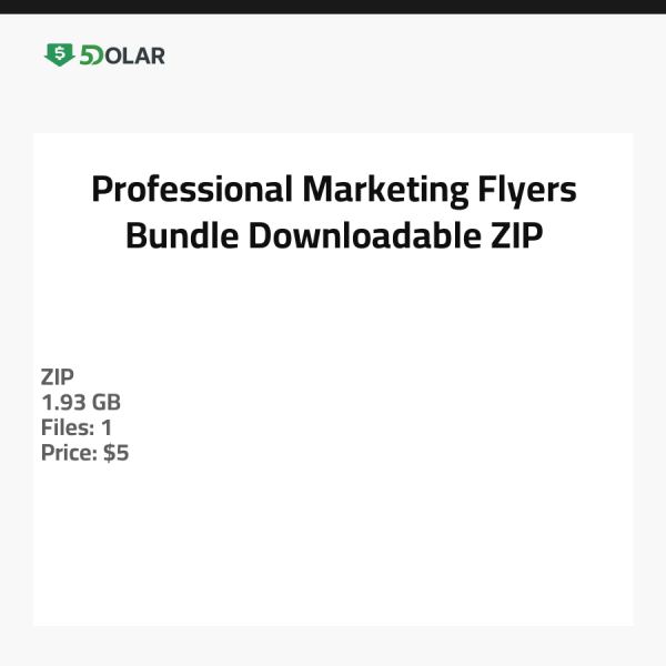 Professional Marketing Flyers Bundle - Downloadable ZIP