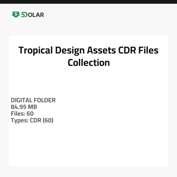 Tropische Design-Assets - CDR-Dateiensammlung