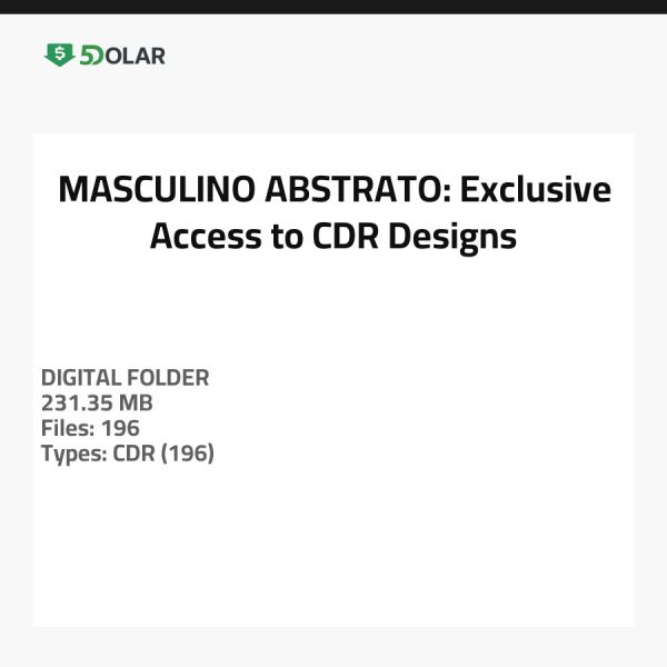 MASCULINO - ABSTRATO: Exclusive Access to CDR Designs