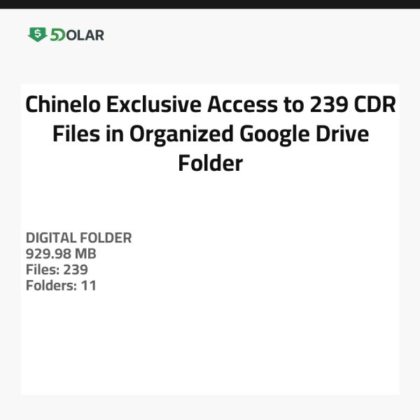 Chinelo - Exclusive Access to 239 CDR Files in Organized Google Drive Folder