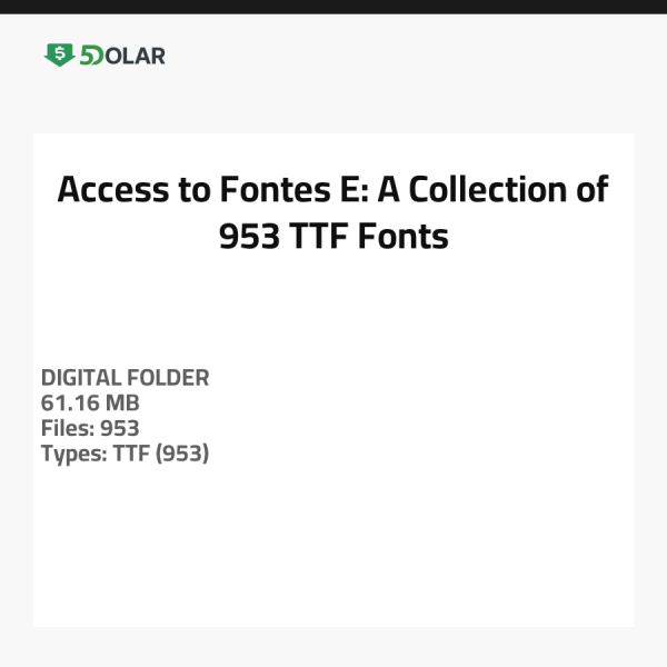 الوصول إلى Fontes - E: مجموعة من 953 خط TTF