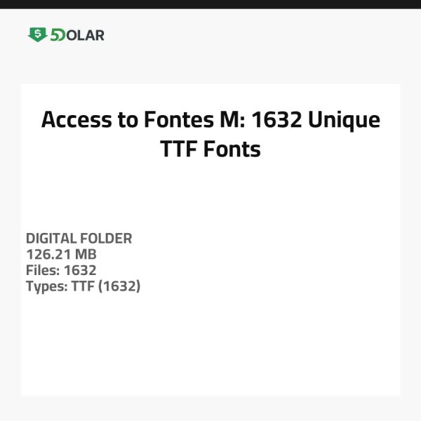 الوصول إلى Fontes - M: 1632 خط TTF فريد
