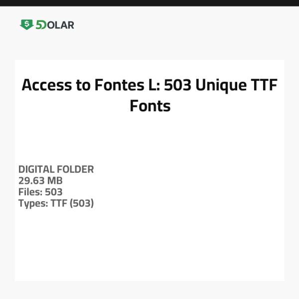 Zugang zu Fontes - L: 503 einzigartige TTF-Schriften