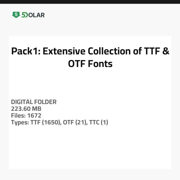 Pack1: Umfassende Sammlung von TTF- und OTF-Schriftarten