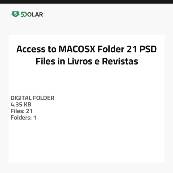 Zugriff auf __MACOSX-Ordner - 21 PSD-Dateien in Livros e Revistas