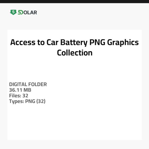 Access to Car Battery PNG Graphics Collection