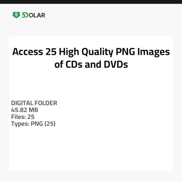 Access 25 High-Quality PNG Images of CDs and DVDs