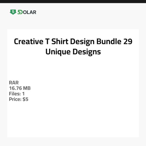 Creative T-Shirt Design Bundle - 29 Unique Designs