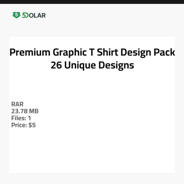 Premium Graphic T-Shirt Design Pack - 26 Unique Designs