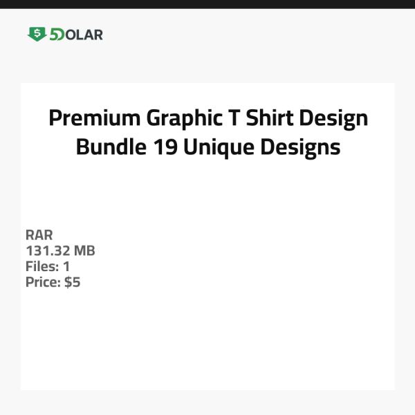 Premium Graphic T-Shirt Design Bundle - 19 Unique Designs