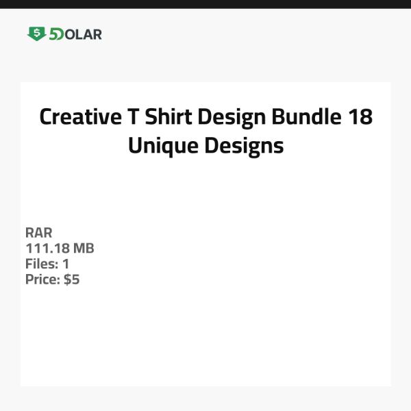 Creative T-Shirt Design Bundle - 18 Unique Designs
