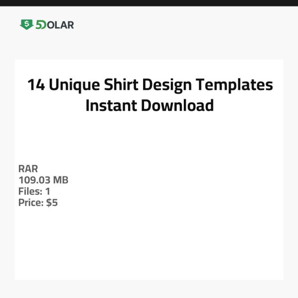 14 Unique Shirt Design Templates - Instant Download