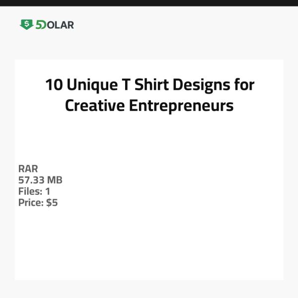 10 Unique T-Shirt Designs for Creative Entrepreneurs