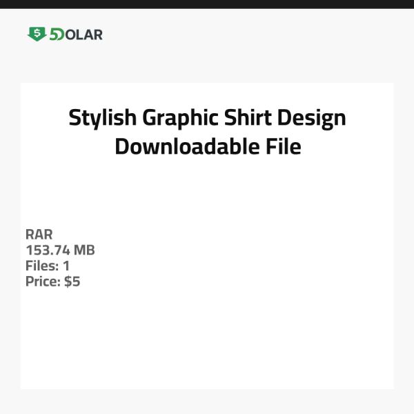 Stylish Graphic Shirt Design - Downloadable File