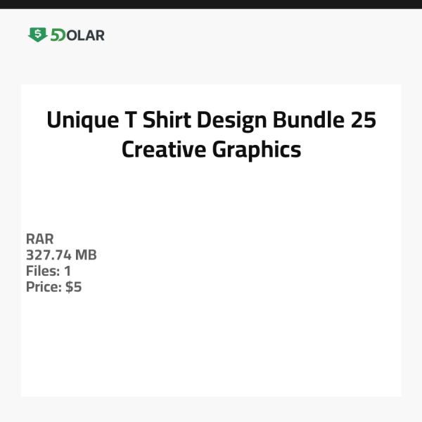 Unique T-Shirt Design Bundle - 25 Creative Graphics