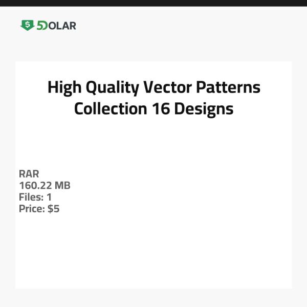 Hochwertige Vektor-Musterkollektion - 16 Designs