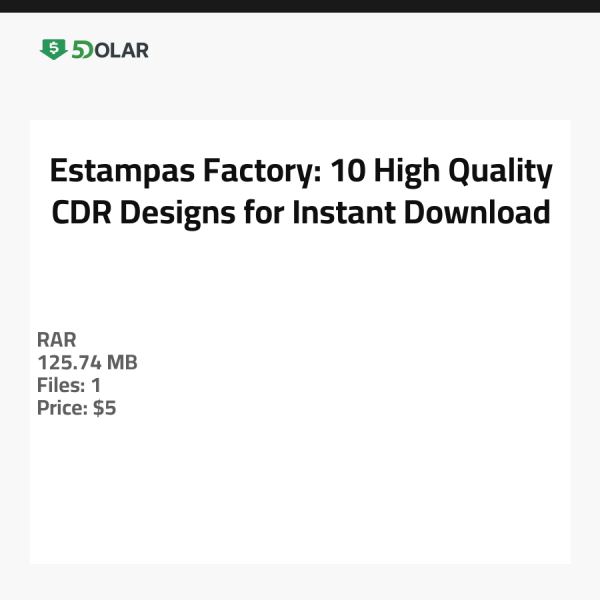 Estampas Factory: 10 hochwertige CDR-Designs zum sofortigen Download