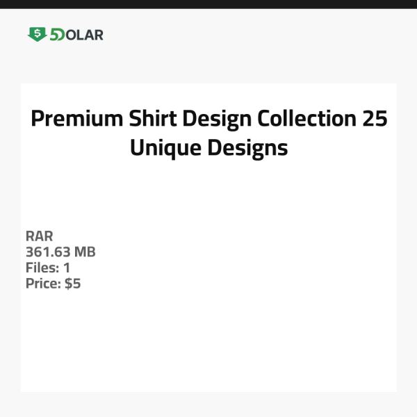 Premium Shirt Design Kollektion - 25 Einzigartige Designs