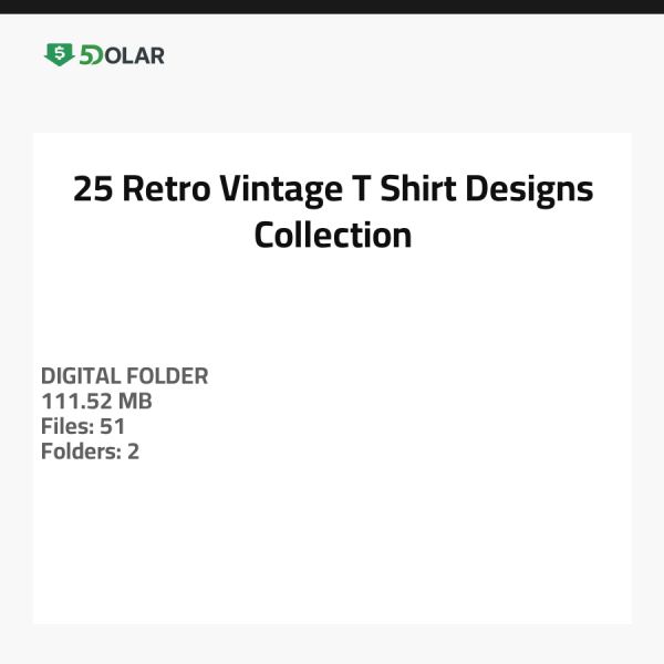 25 Retro Vintage T-Shirt Designs Collection