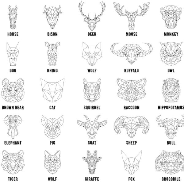 Geometric Animal Collection - Digital Art Assets