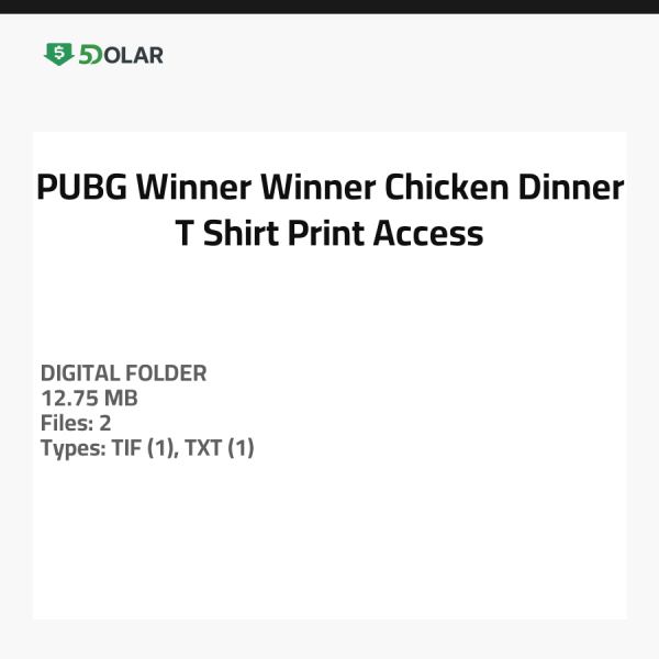 PUBG Gewinner Gewinner Hühnchen Abendessen T-Shirt Druck Zugang