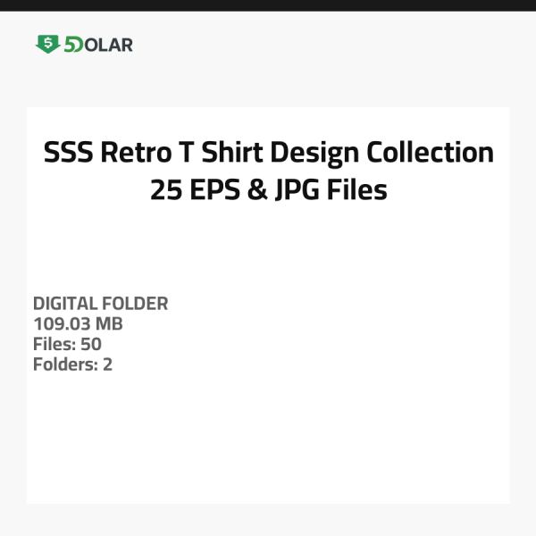 SSS Retro T-Shirt Design Collection - 25 EPS & JPG Files