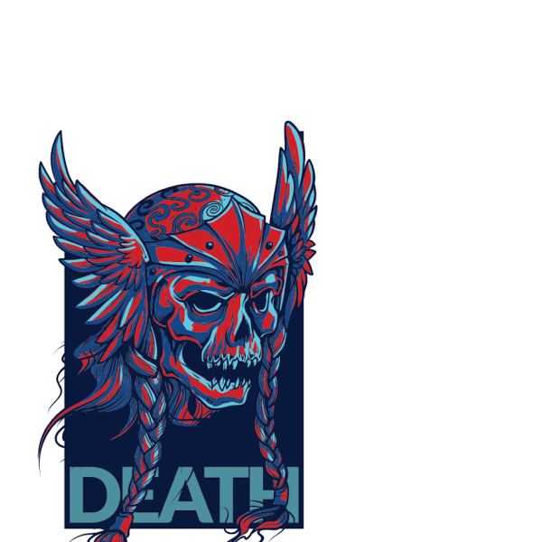 Hope Style Death Skull T-Shirt Pattern Vector Set