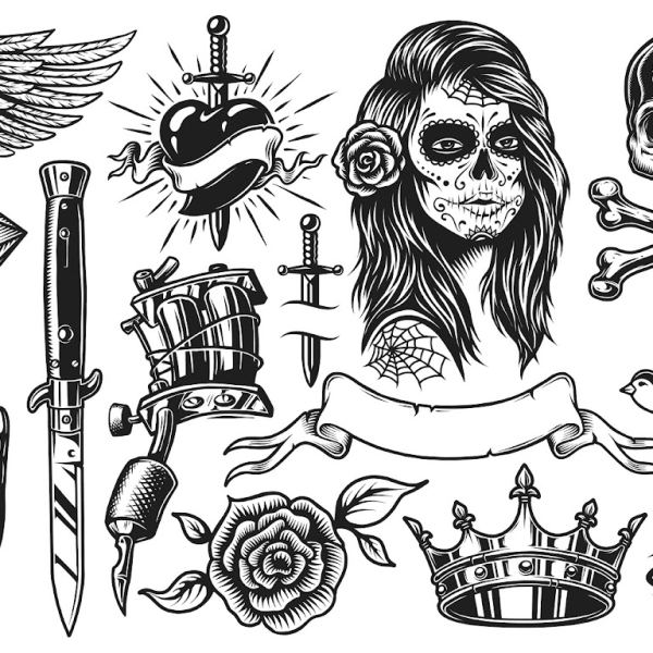 Ultimate Tattoo Design Bundle - 18 High-Quality Files