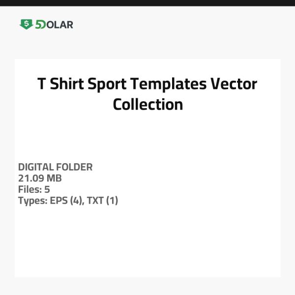 T-Shirt Sport Templates Vector Collection