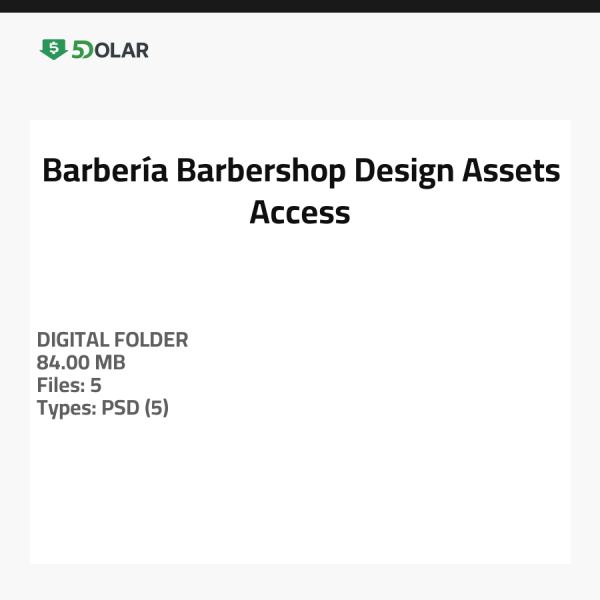 Barbería - Barbershop Design Assets Access