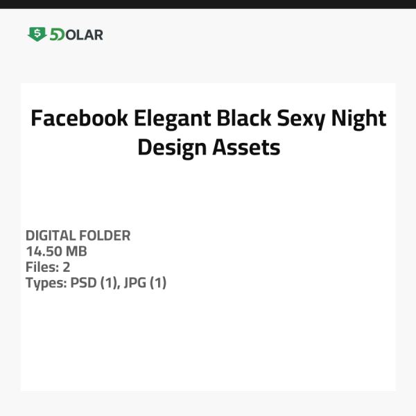 Facebook Elegante Schwarze Sexy Nacht Design Assets