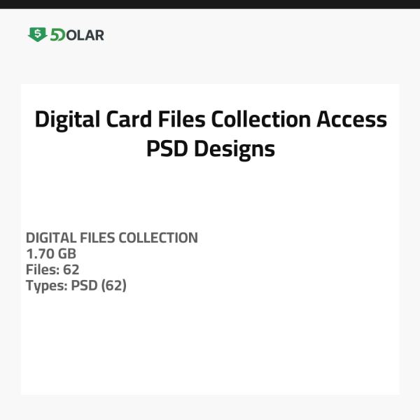 Digital Card Files Collection - Access PSD Designs