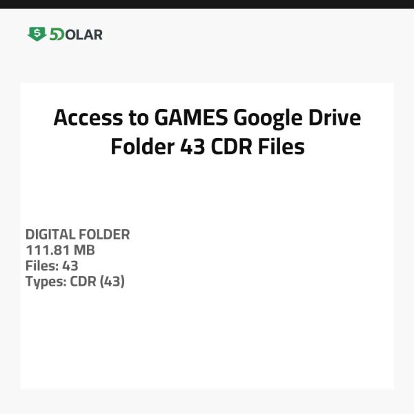 Access to GAMES Google Drive Folder - 43 CDR Files