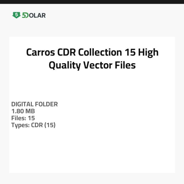 Carros CDR Collection - 15 High-Quality Vector Files