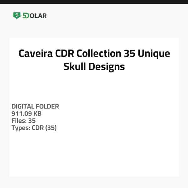 Caveira CDR Collection - 35 Unique Skull Designs