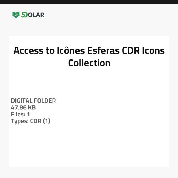 Access to Icônes Esferas - CDR Icons Collection