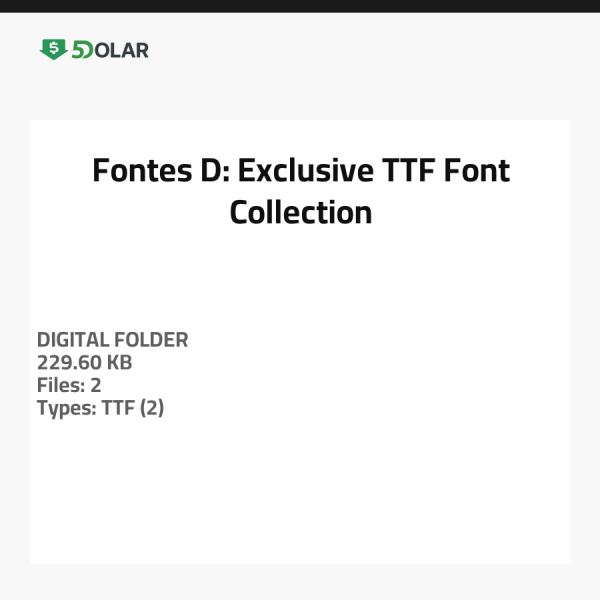 Fontes - D: Exklusive TTF Schriftartenkollektion
