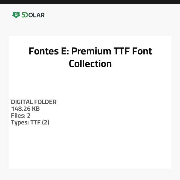Fontes - E: Premium TTF Schriftarten Sammlung