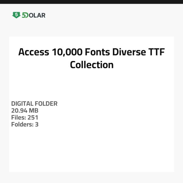 الوصول إلى 10,000 خط - مجموعة TTF متنوعة