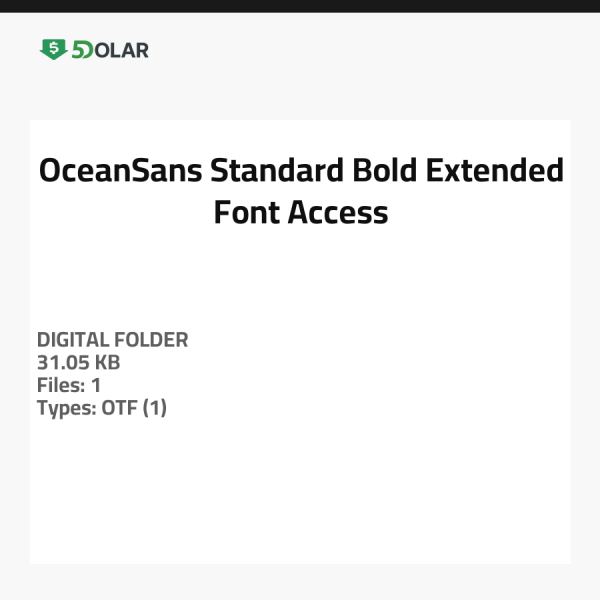 OceanSans Standard Bold Extended Schriftzug Zugang