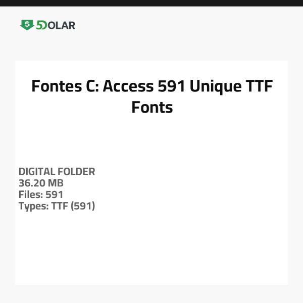 Fontes - C: Access 591 Unique TTF Fonts
