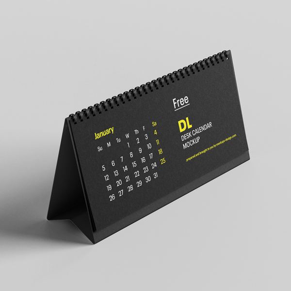 Desktop Calendar Mockup Access - PSD & JPG Files