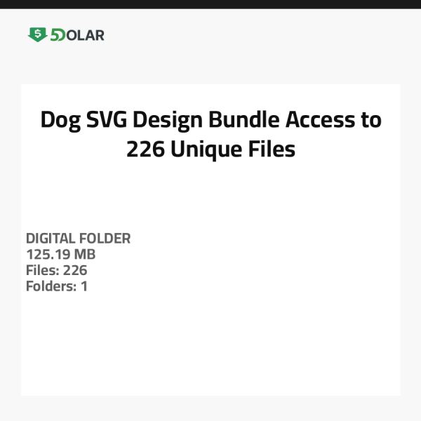 Dog SVG Design Bundle - Access to 226 Unique Files